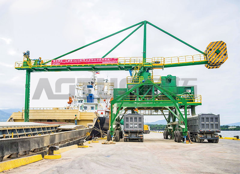 1000-70000 DWT 200-1500t/h Reifen Mobiler Schrauben-Schiffsentlader